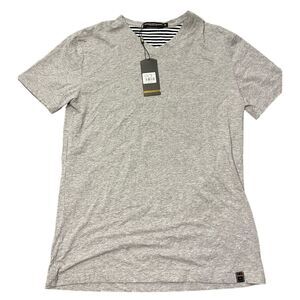 Tailored Recreation Premium‎ Gray Cotton V-Neck T-Shirt Casual, Cozy A36